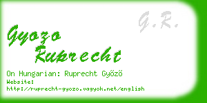 gyozo ruprecht business card